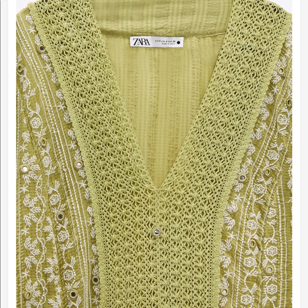 Zara Embroidered Long Dress - Picture 8 of 12
